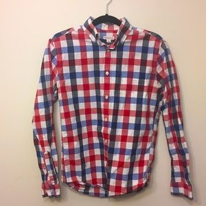 Red White and Blue Button Down sz S